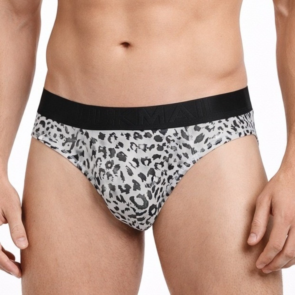 Jockmail Large (30-32) Leopard Print Backless Brief Jockstrap White JM318 NEW